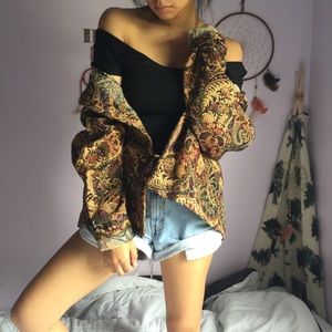 Vintage Floral Brocade Jacket